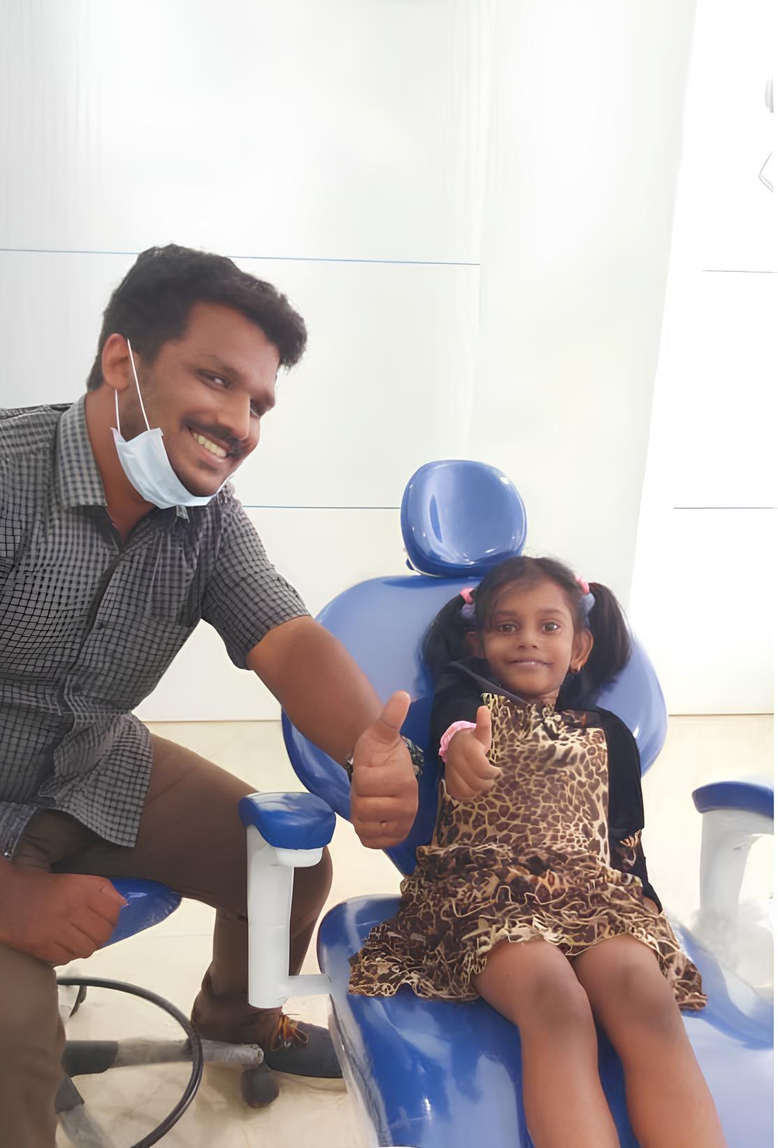 Happy child patient